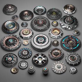 3D kitbash sci fi subdivision ready 3d model